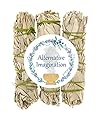 Premium California White Sage 4 Inch Smudge Sticks - 3 Pack. Use for Home Cleansing, and Fragrance, Meditation, Smudging Rituals. Grown and packaged in the USA.