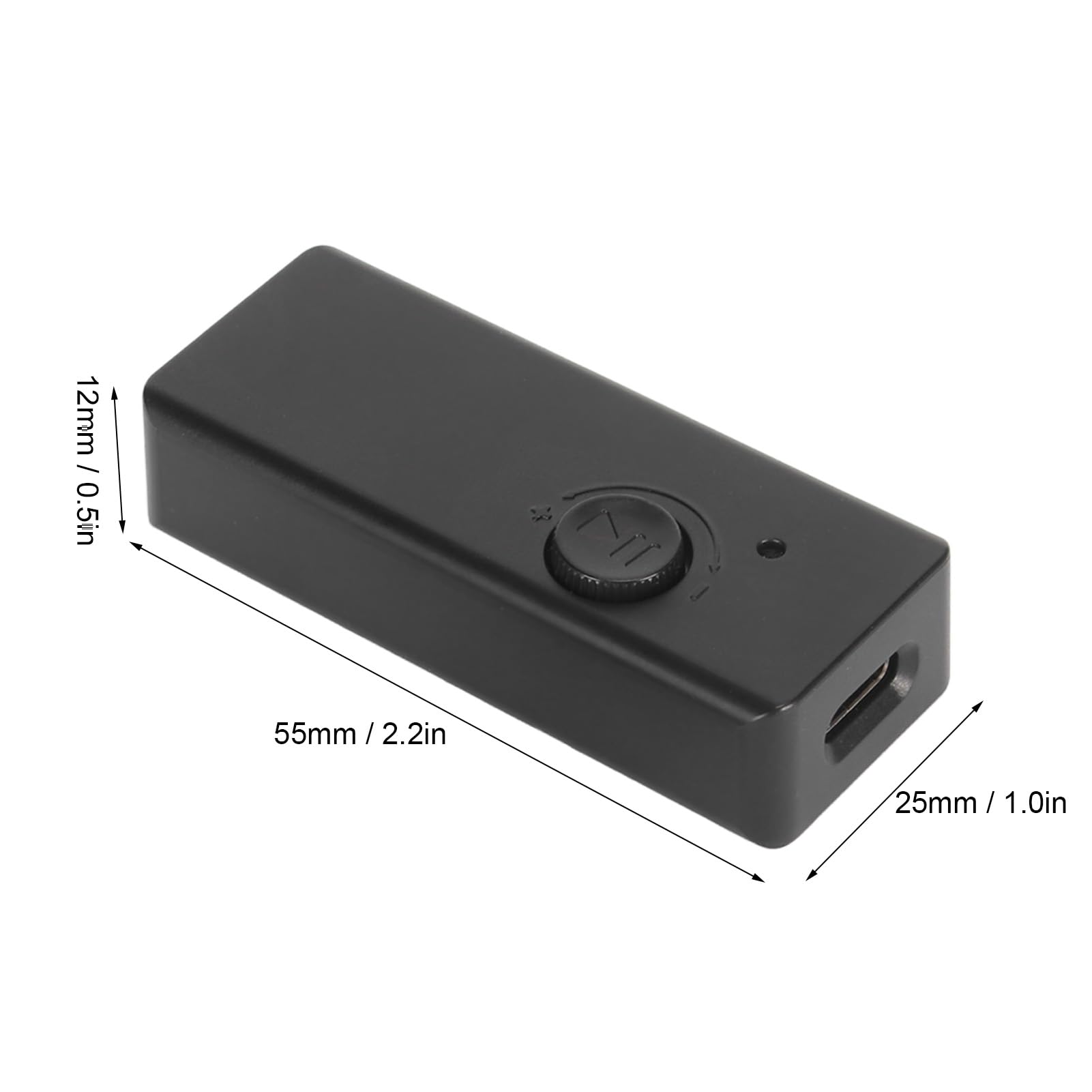 Amplificatore per cuffie ad alta risoluzione, compatto e piccolo, adattatore DAC per computer portatile e lettore, nero, 55 x 25 x 12 mm