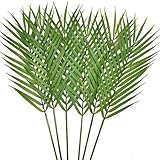Warmter 6 Pcs Faux Palm Leaves Palm Fronds Artificial Tropical Palm Leaves Palm Leaf for Home Wedding Palm Sunday Hawaiian Leaves Decorations 23.8