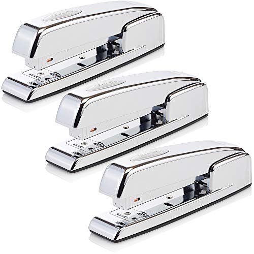 Swingline Stapler, 747 Iconic Desktop Stapler, 25 Sheet Capacity, Chrome (74720) (3 Pack)