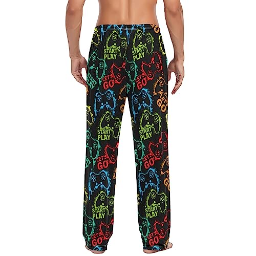 Christmas Winter Men's Pajama Pants Ho Ho Ho Santa Claus Laugh Super Soft Lounge Pajama Bottoms with Pockets2