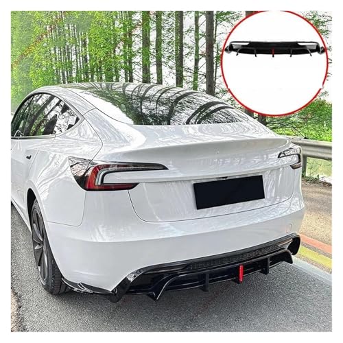 Difusor de parachoques trasero deportivo aspecto carbono para estrenar tu Tesla Model 3 2