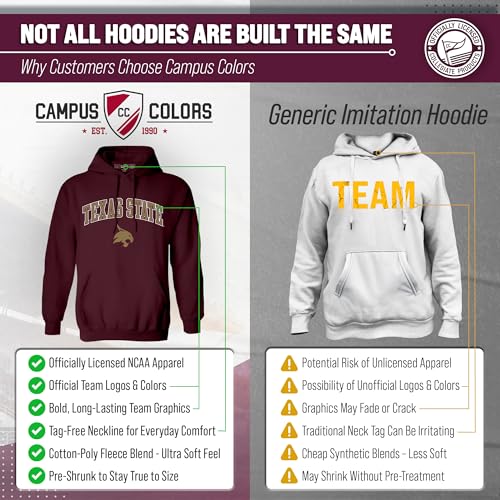 Sudadera unisex NCAA granate con capucha manga larga Campus Colors XL 2