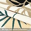 Merrycolor Boho Decorative Throw Pillow Covers 16x16 Tufted Mid Century Modern Throw Pillow Covers Abstract Leaf Pillow Cover Bohemian Aesthetic Boho Pillows for Couch Bed Sofa Living Room 1PC #2
