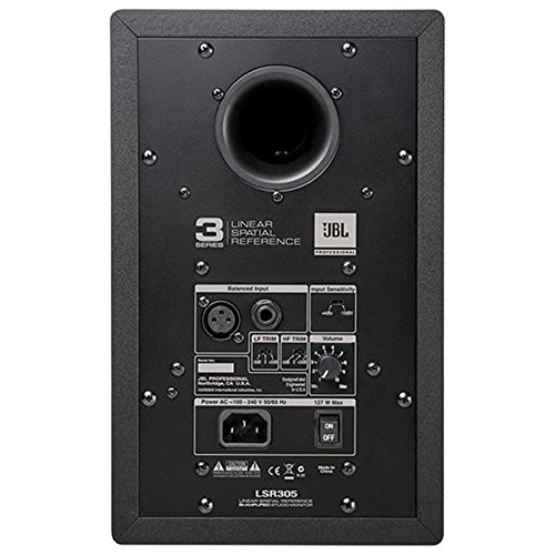 JBL LSR 305 Powered Studio Monitors (Pair) + LSR 310s Sub, Stands