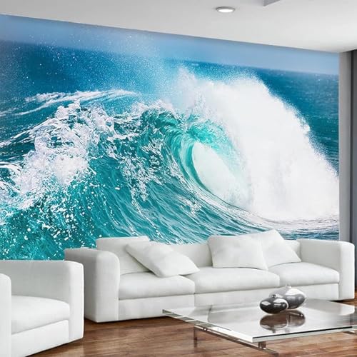 Papier Peint Panoramique Océan Mer 350x256 cm 3D Papier Peint Intissé Surf Photo Trompe l'oeil Poster Geant Mural Salon Chambre Enfant Chambre Décoration Murale a-773