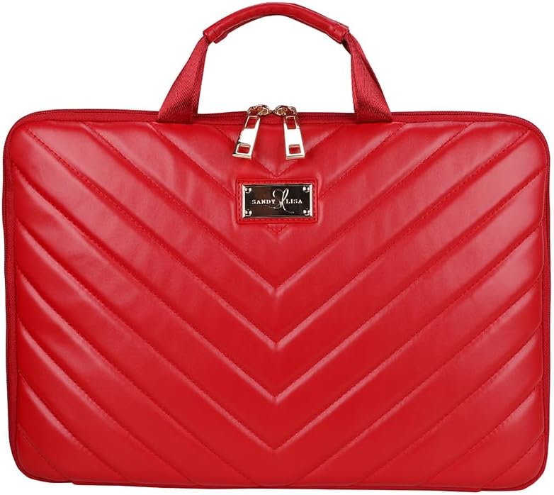 Sandy Lisa 14 Inch Laptop Sleeve, Chevron Printed Protective Case with Buttery Soft Anti-Scratch Lining