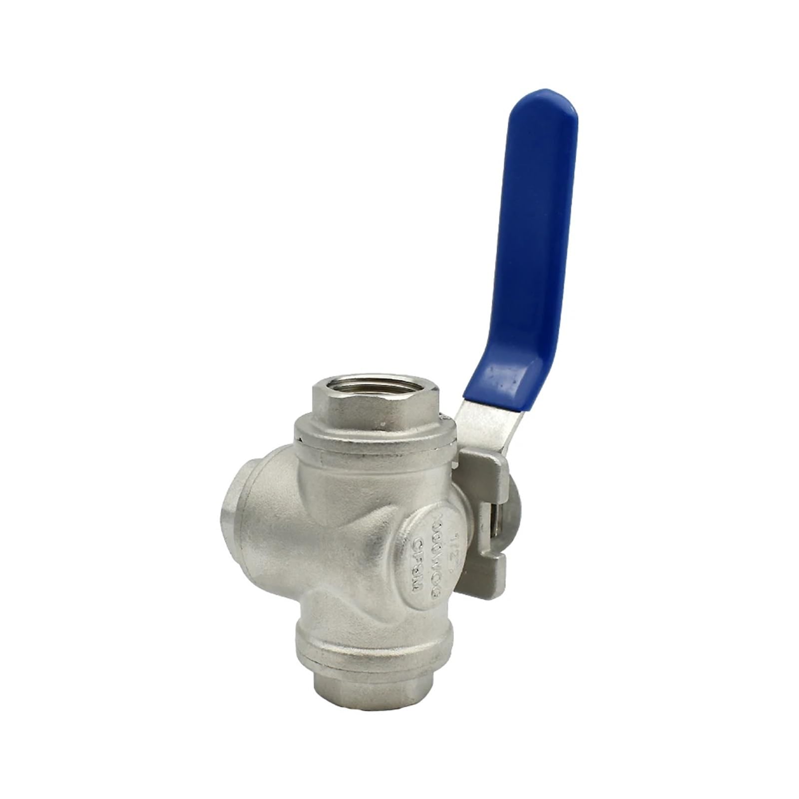 Valvula Seguridad Válvula de bola de tres vías de acero inoxidable 304 316, conector hembra de puerto completo BSP de 1/4" a 2", puerto T/L para agua y gas válvula reductora(1/2",SUS316_T TYPE)