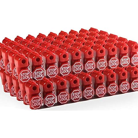 Mateda Anti Sweep Theft Stop Lock 6mm Red Retail Shop Security Display Hook Lock (50) Cover