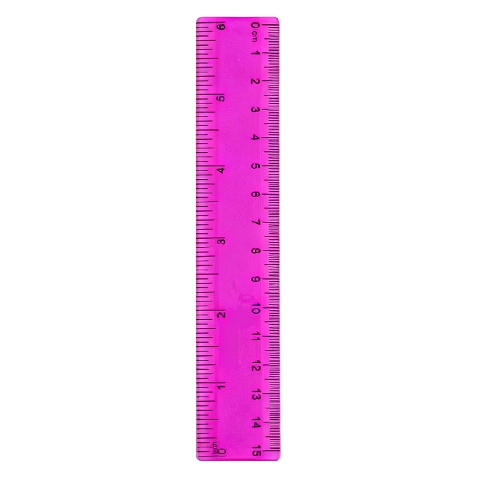 Transparent Coloured Rulers, 15cm Measuring Ruler Stationery