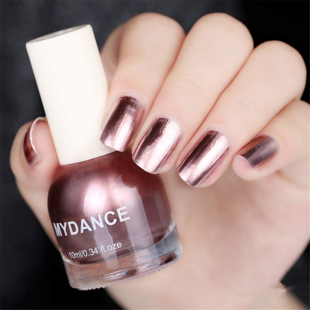 Amazon | 10ml ローズゴールド メタリックマニキュア ネイルカラー