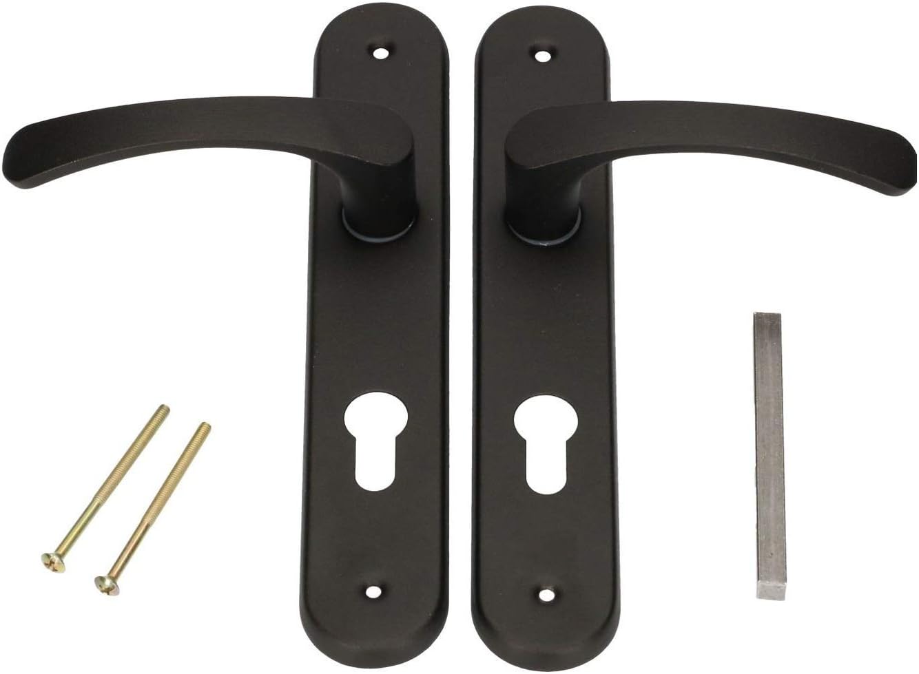 KOTARBAU Door Handle 72 mm Left Right for Profile Cylinder Black Door Fitting Door Handle Door