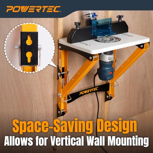 Support de table de toupie pliable POWERTEC pour optimiser l'espace du garage - 8