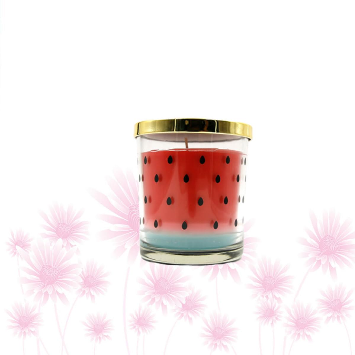 TEHAUX Vela Aromática de Sandía, Velas Forma de Fruta, Cera Vegetal, sin Humo, de Larga Duración, para Hotel y Ducha, para Familias y Amigos