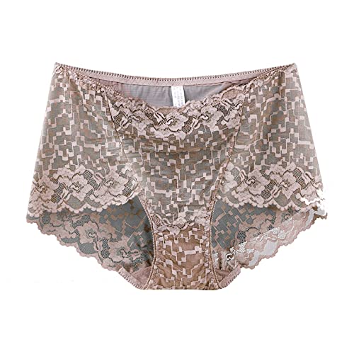 NJGRAE Bragas Mujer Culotte de Algodón Braguitas Bragas Algodón Mujer Altas Cintura Braguitas Cintura Alta Cintura Encaje Malla Sexy Cintura Delgada Delgada Ropa Interior Cover