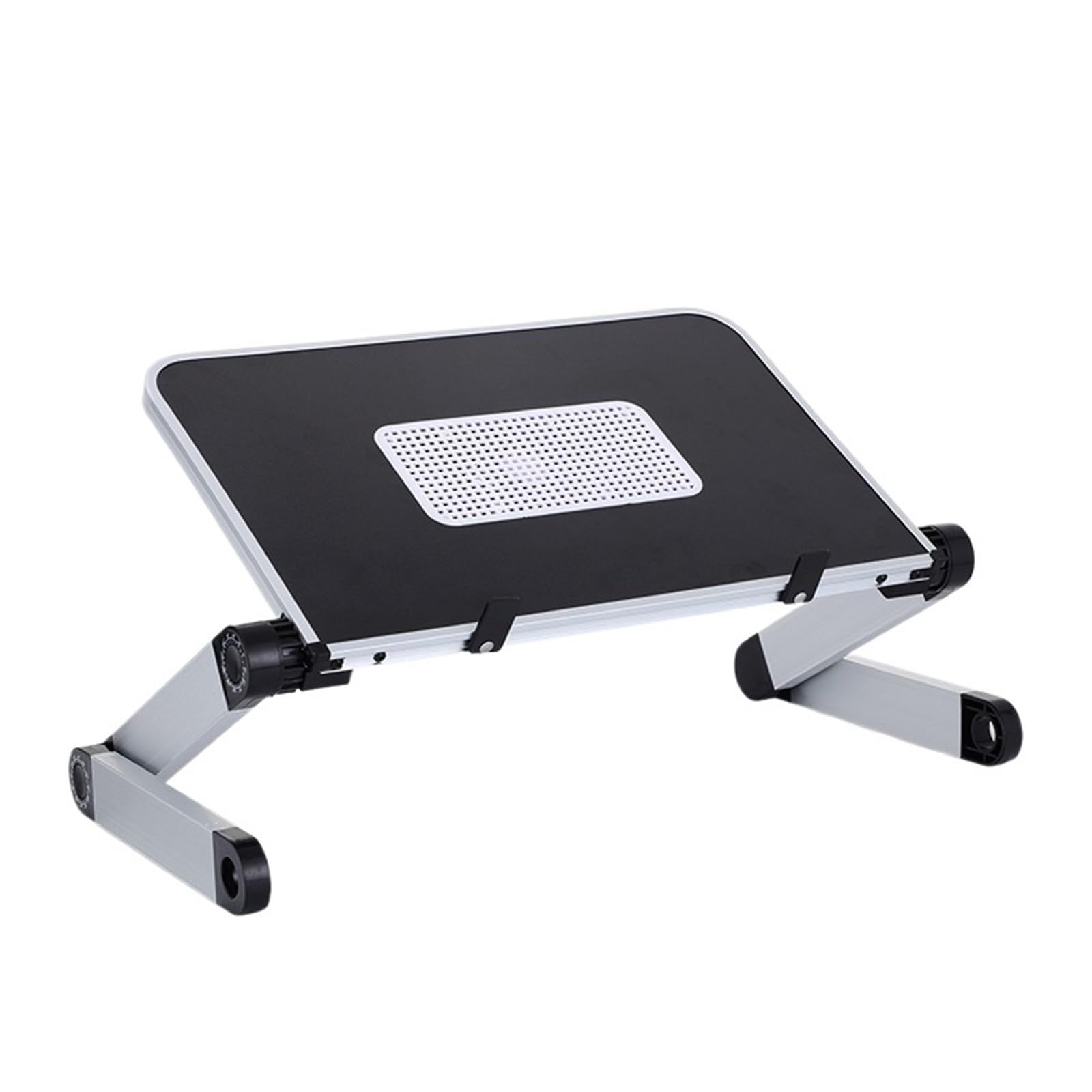 1pc Adjustable Folding Laptop Desk Portable for Bed Table Notebook Stand Black