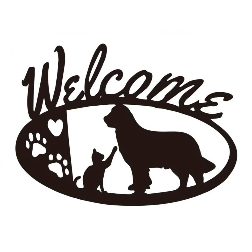 Plaque de bienvenue Golden Retriever pour embellir votre salon ou accueillir vos invités