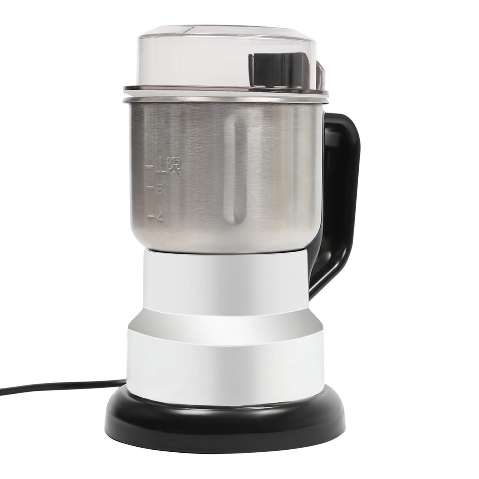 Moulin à épices électrique 500 ml Moulin à café électrique avec pinceau et cuillère 300 W Moulin à céréales multifonction pour matériaux secs épices herbes café