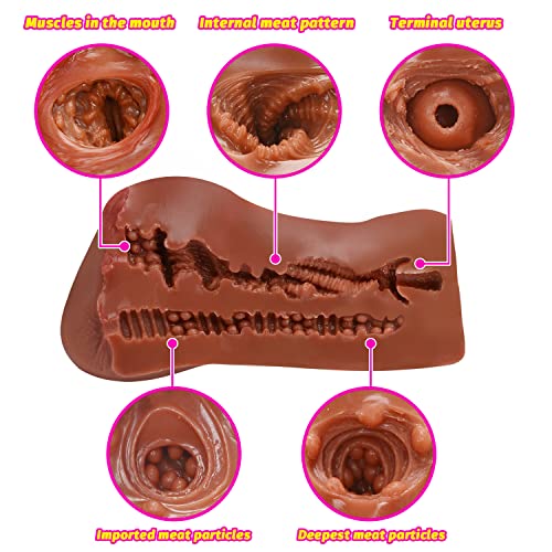 Onahole Male Masturbator 2 in 1 Realistic Textured Pocket Vagina Anal Pocket Pussy - Image 5