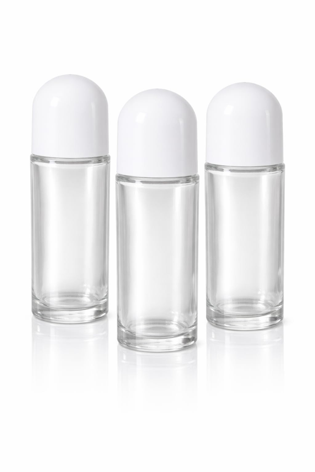 hunky dory 3pcs 50ml Glass Clear Bottle Roll on For Deodorant,Perfume,Essential Oil-picture-0