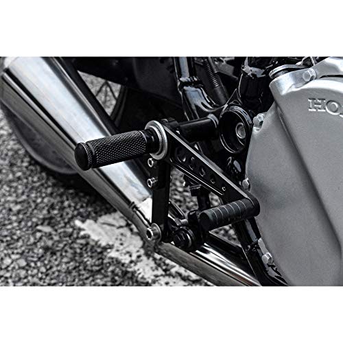 Dkmotork 0051 Motorcycle Rearsets Forward Controls Cafe Racer Cnc Aluminum Alloy Universal 1 Pair Black #TOP5