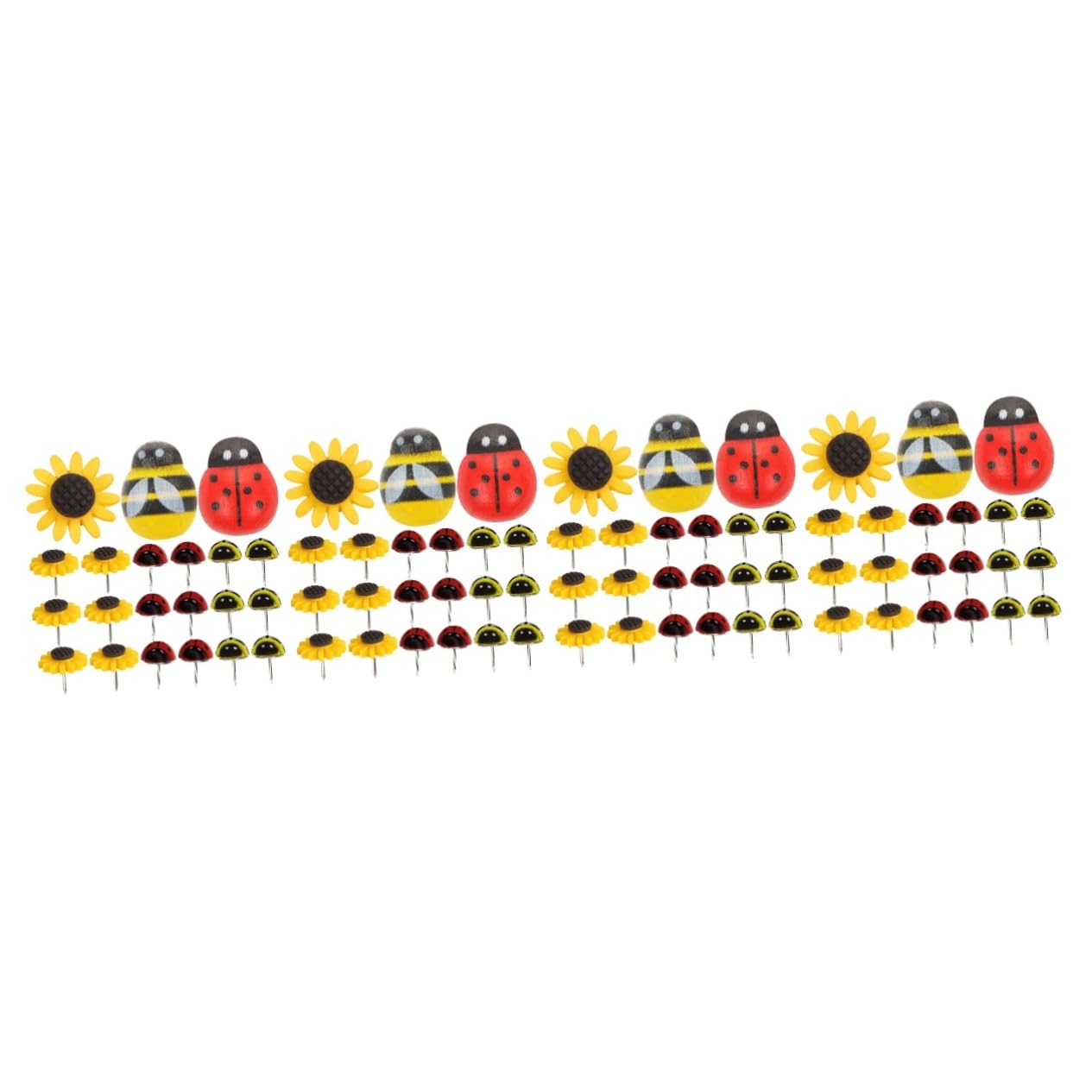 DOITOOL Chinchetas De Resina De Cartoon para Manualidades De Accesorios De Escritorio Coloridos Y para para Tableros Y 30 Piezas*4