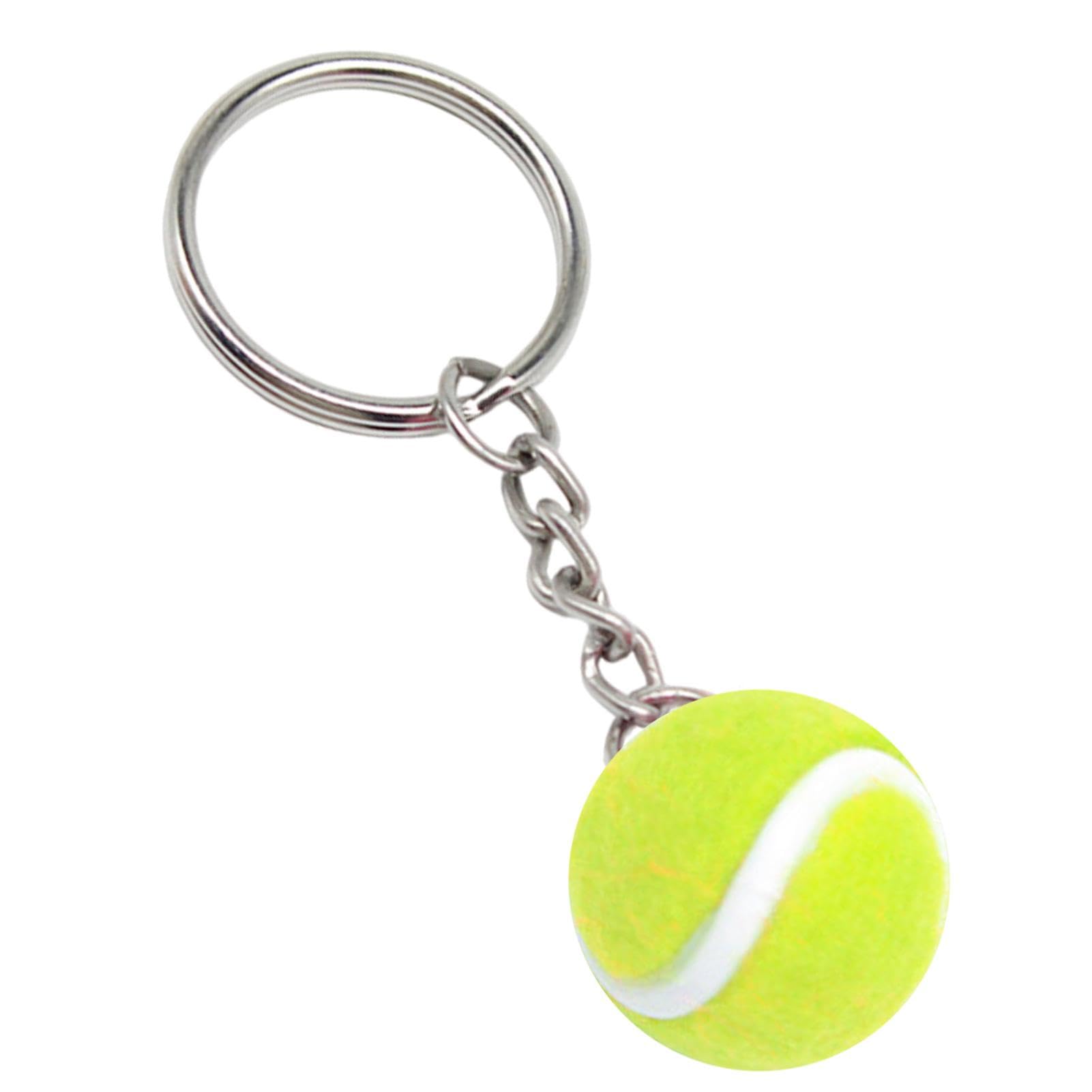 Portachiavi Da Tennis - Piccola Palla, Sfera e Sportivo | Ciondolo Unico per Borsa e Auto, Giocattoli per Premio Scolastico