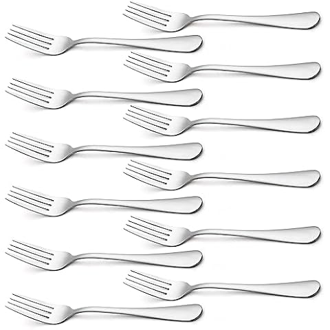 BRIOUT Silverware Dinner Forks Set of 12 Cover