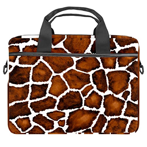 Housse sacoche ordinateur 13.3 pouces bandoulière motif tigre noir orange 14.5"