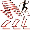 8 Pcs Adjustable Speed Training Hurdles 6″ 9″ 12″ Speed Agility Hurdle Jumping Training Fitness Equipment Plyometric for Athletes Soccer Basketball Track Field