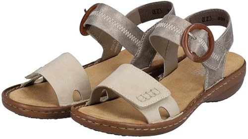 Rieker 608Z3 Regina - Sandalias para mujer, correa ajustable para un ajuste seguro, suela ligera y absorbente de golpes para mayor comodidad y