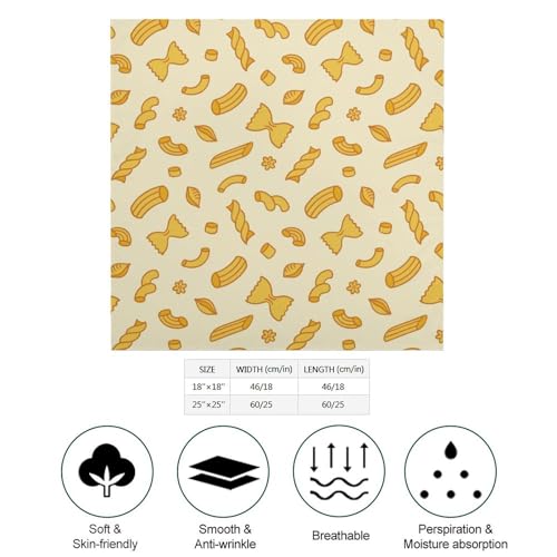 Cartoon Ramen Noodle Pattern Fashion Square Bandanas Silk Like Kerchief for Women Gift Packed2