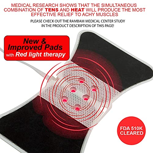 Flexheat Tens Ems Unit With Infrared Heat And Foot Massage - Fda Cleared - Tens Unit Muscle Stimulator Machine, Pain Relief Therapy For Back Pain, Nerve, Muscle And Bone Inflammation, Arthritis, Labor #TOP2