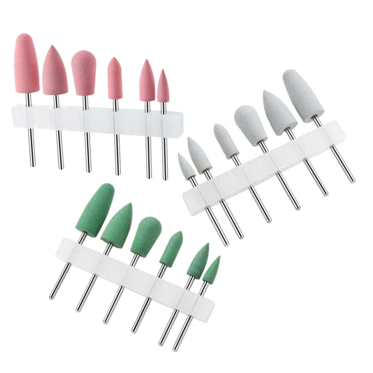 Full Nail Drill Bits Set 18pcs Cuticle Drill Bits for Manicure for Home Salon Use