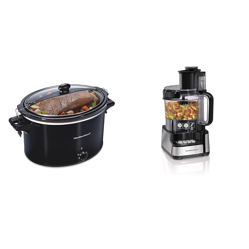 Hamilton Beach 10 Quart Slow Cooker and 12 Cup Food Processor Bundle