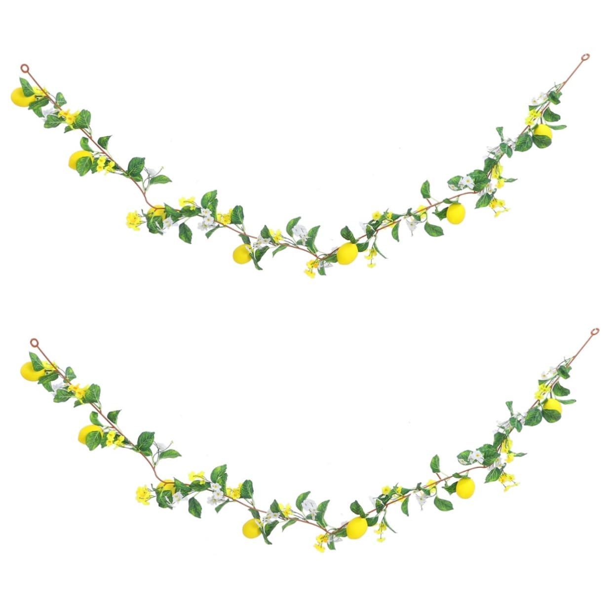 PRETYZOOM 2 Stücke Künstliche Zitrone Girlande Greenery Zitrone Reben Wohnkultur Für Hochzeit Party