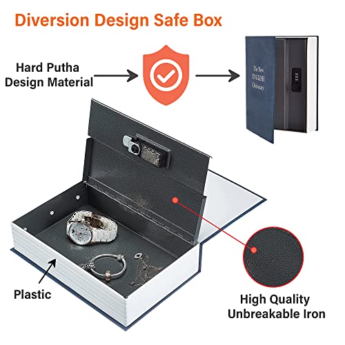 Shopo (LABEL) Book Locker Dictionary Stainless Steel Hidden Safe Jewellery Box/Cash Locker for Home and Office (18 x 12 x 5.5 cm) (Multicolour) - Image 3