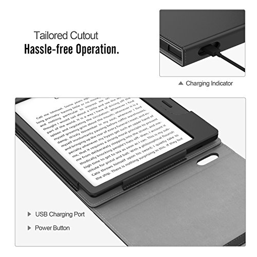 MoKo Case Fits All-New Kindle Oasis (9th and 10th Generation ONLY, 2017 and 2019 Release), Multi Angle Viewing Vertical… - Image 4