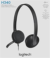 Vista 8 de Logitech USB Headset H340, Stereo, USB Headset for Windows and Mac - Black
