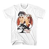 A&E Designs The Karate Kid T-Shirt Distressed Miyagi & Daniel Larusso White Tee, XL