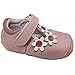 Saphir Boutique Hush Puppies rosa vor Lauflernhilfe kleines Mädchen Blumen Bestickt Leder Riemchenschuhe - Rosa, 2.5 UK