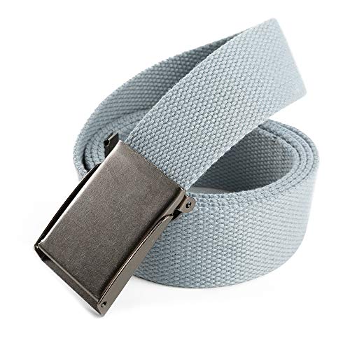 Image of Mile High Life Canvas Web Belt | Cut to Fit Up to 52 inch | Flip-Top Matte Silver Nickel Buckle 12 Colors