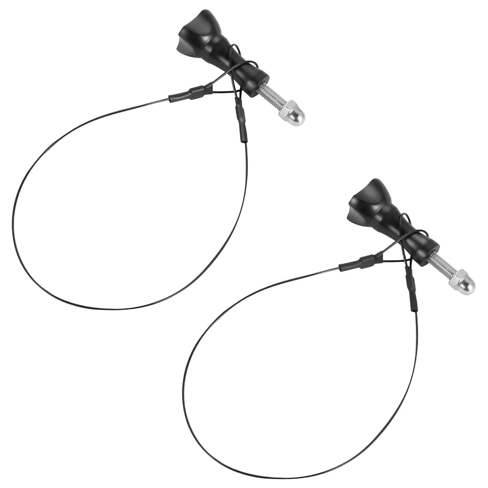 2x Cavo Di Sicurezza In Acciaio Per GoPro Hero 1-7 | Anti-Caduta | Lunghezza 30 Cm | Garanzia 2 Anni