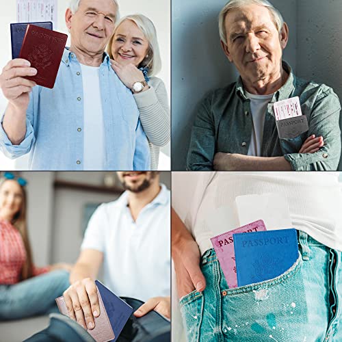 Huadinke Passport And Vaccine Card Holder Combo, Upgraded Passport Holder With Vaccine Card Slot, Leather Passport Wallet Cover, Travel Accessories For Women Men, Rose Gold #TOP6