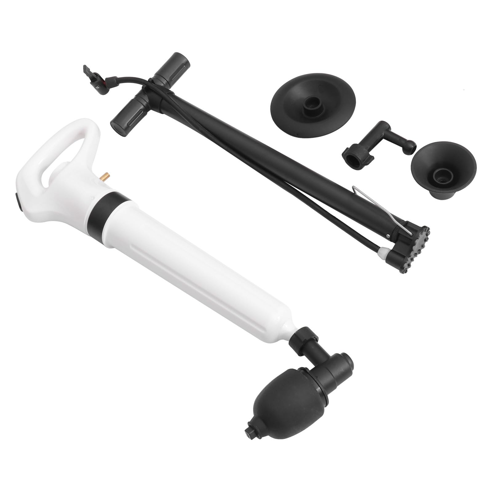 Set di Sturalavandini in ABS Bianco per WC e Vasche da Bagno, Rimuove Chioma e Residui, per Hotel e Pulizia Scarichi