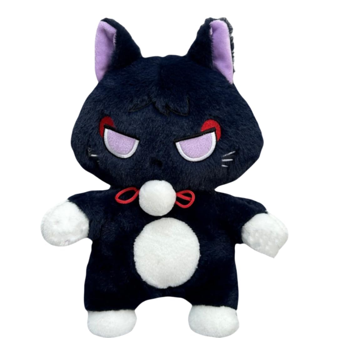 damdos Scaramouche Cat Cute Throw Pillow Plush Pillow,14" Large Soft Stuffed Animals Collectible Scara Cat Scarameow Stuffed Plush Pillow Birthdays Gift(12“-B)