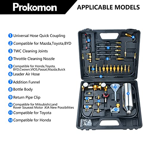 Fuel Injector Cleaner Tool Kit 600ML 120PSI Fuel