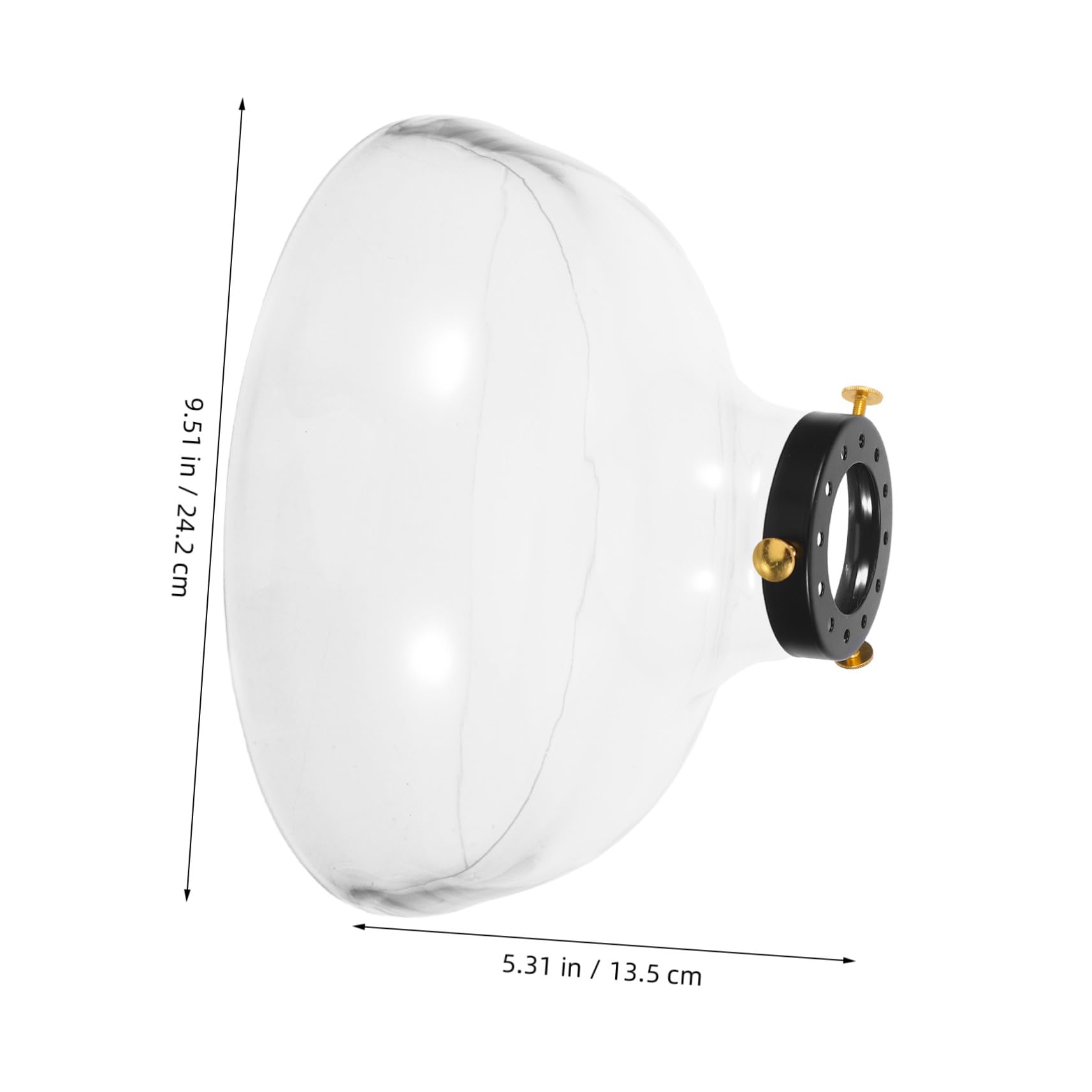 GLEAVI Pantalla de Vidrio Resistente Altas Temperaturas Embudo de Vidrio Soplado Mano para Luces Colgantes Candelabros Apliques de Pared