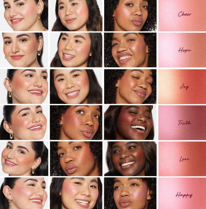 RARE BEAUTY Original | Soft Pinch Luminous Powder Blush - Colorete en polvo | 2.8 gramos/oz. | VEGANO | by BELLA | (HAPPY, 2.8 g (Paquete de 1))