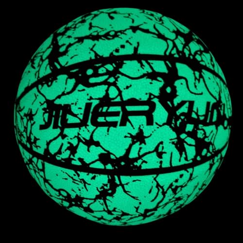 JIUERYUN Luminous Reflective Basketball Lightning Pattern, 3 States of Basketball,Gift for a Friend, Communion Gifts for Boys, Official Standard Size 7